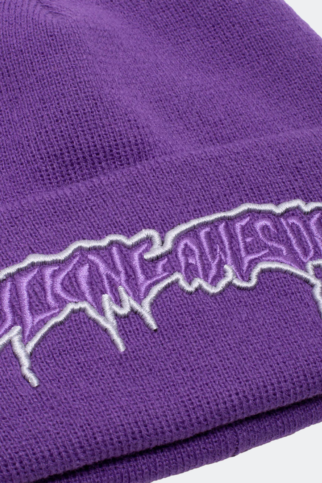 Fucking Awesome Beanie Cuff Running Logo - Morado | HYPE