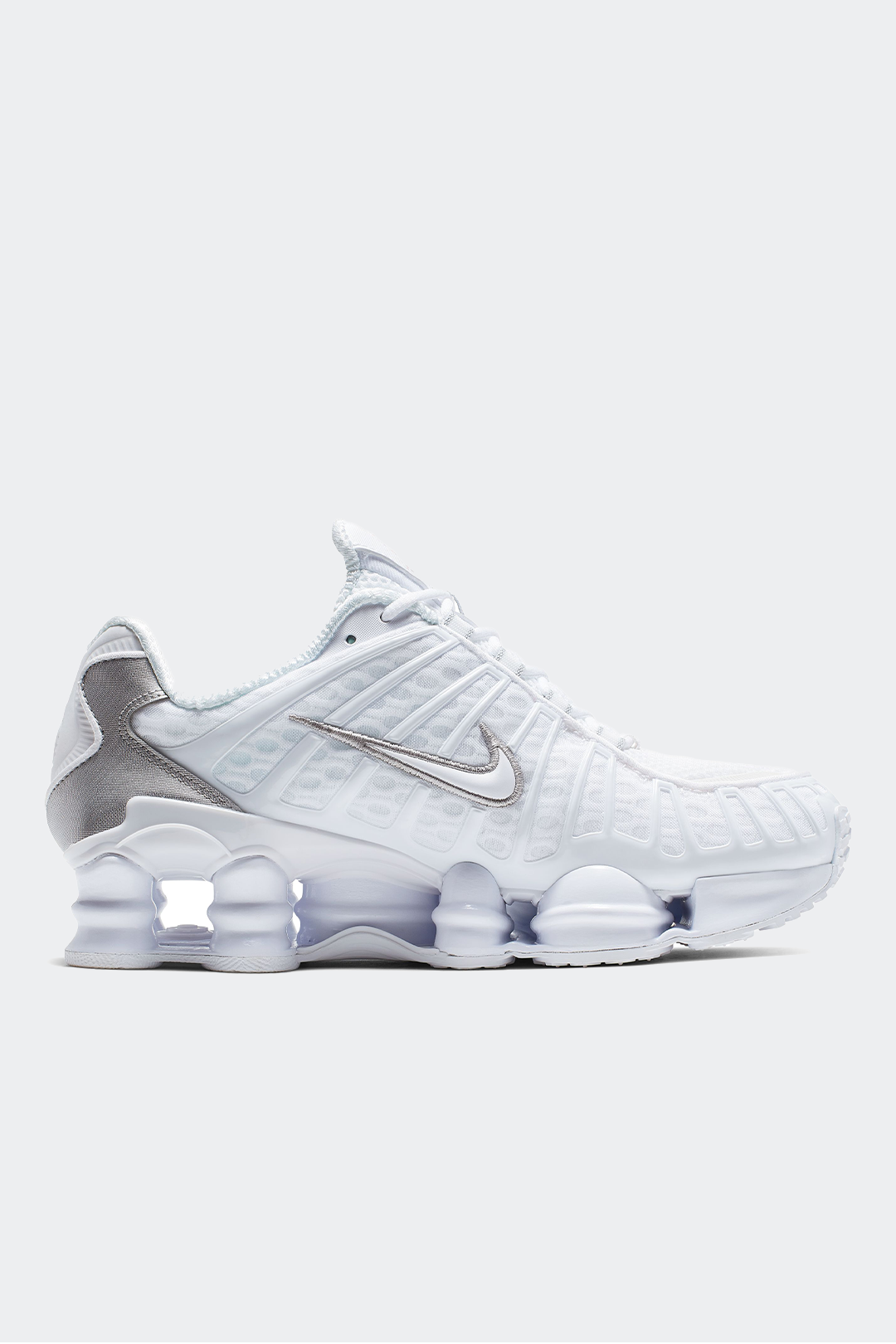 NIKE SHOX TL WHITE METALLIC SILVER MAX ORANGE MUJER