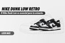 NIKE DUNK LOW RETRO WHITE & BLACK - HYPE