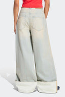 ADIDAS VINTAGE WIDE LEG DENIM - MUJER