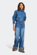 ADIDAS VINTAGE WIDE LEG DENIM CHECKED - MUJER