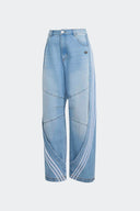 ADIDAS PANTALON ADILENIUM 5.0 BANANA OVERLAY DENIM - MUJER