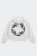 OMERTA ZIP HOODIE BLANCO J BALVIN X RYAN CASTRO