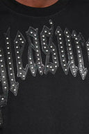 PLEASURES CAMISETA TWITCH STUDDED