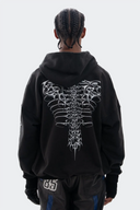VENENO BUZO ZIP UP GRUNGE BONES