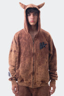 VENENO BUZO ZIPPER HORNS MARRON